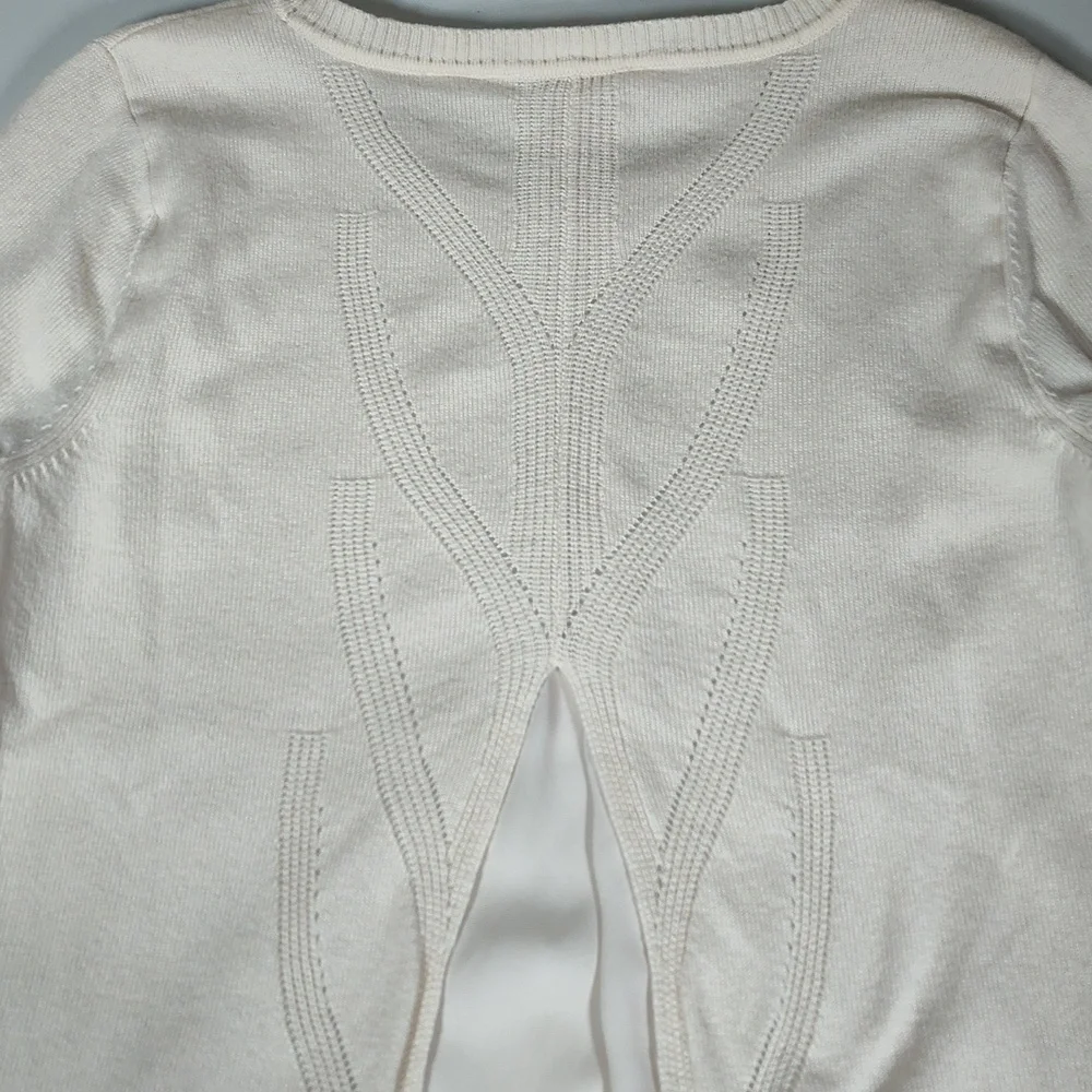 Soft Surroundings Sirena wool alpaca blend tunic ivory sweater‎ S